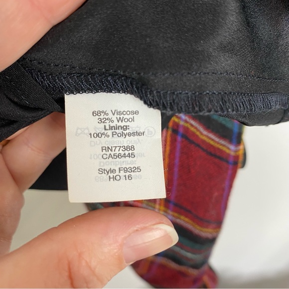 Madewell red plaid zipper detail shift dress XXS - Picture 9 of 9